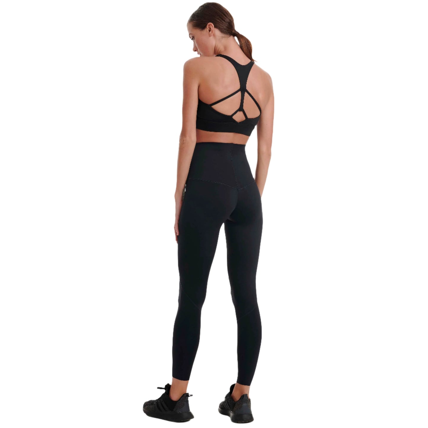 Walk - Laser Cut Compression Sports Leggings Black
