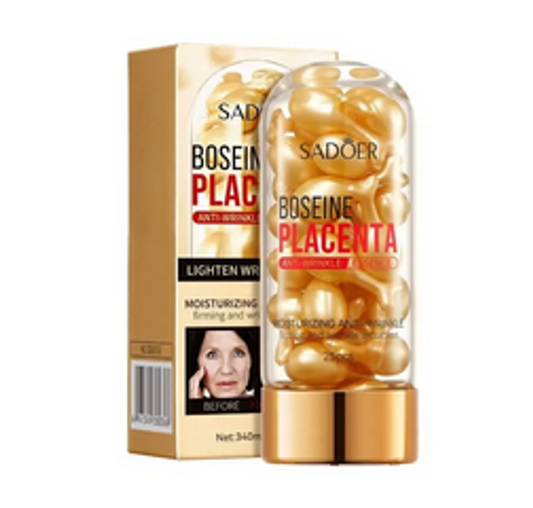 Cápsulas de Sérum Facial Antirrugas e Antienvelhecimento Placenta Facial Essence 50 unidades